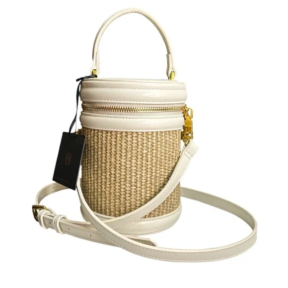 House of Harlow 1960 Cream and Tan Crossbody Bag - Picture 1 of 6